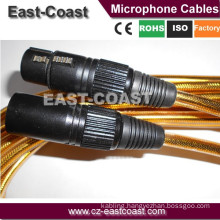 Factory Wholesale Balanced Gold 3PINS XLR TO XLR Microphone Cable Copper Conductor